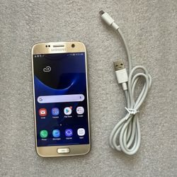 Samsung Galaxy S7 Gold 32GB/Unlocked/Works on any SIM card/Charging Cable