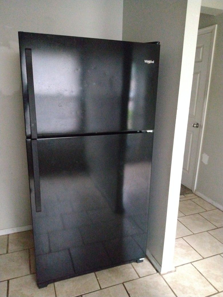 Black Whirlpool Refrigerator