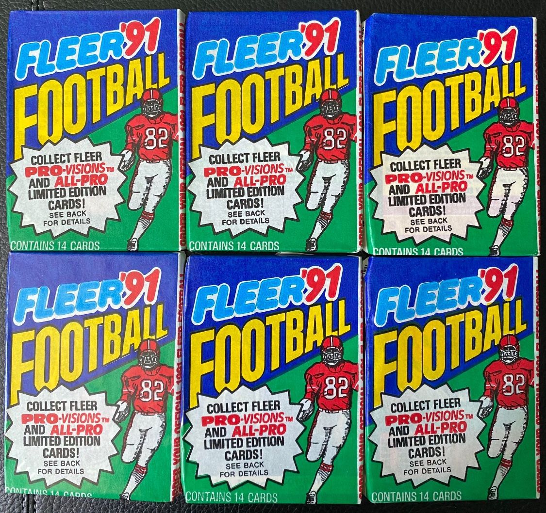 1991 Fleer Football Pack Lot Of 6 🏈