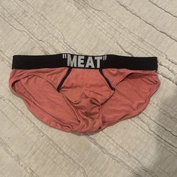 “Meat” brand men’s coral briefs size XL
