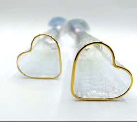 Iridescent Heart Shape Champagne Glass Flute