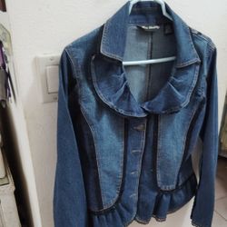 Denim/Lace Women's blouse, size M