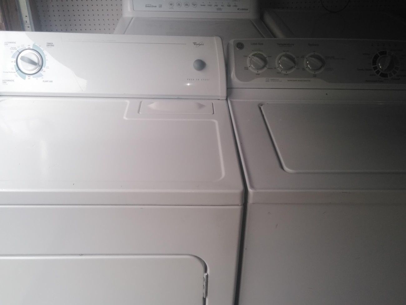 Whirlpool dryer and ge washer 340$$$ delivered and installed