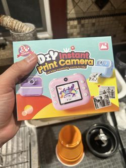 Instant Camera, Front Rear Dual Selfie Kids Camera with 1080P Videos, Holiday Birthday Gifts for Kids Age 3-12, Toddler Portable Travel Print Digital 