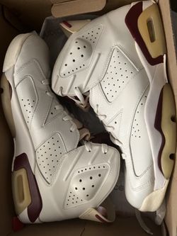 Size 13 retro Jordan 6 maroon