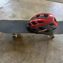 Skateboard And Helmet 