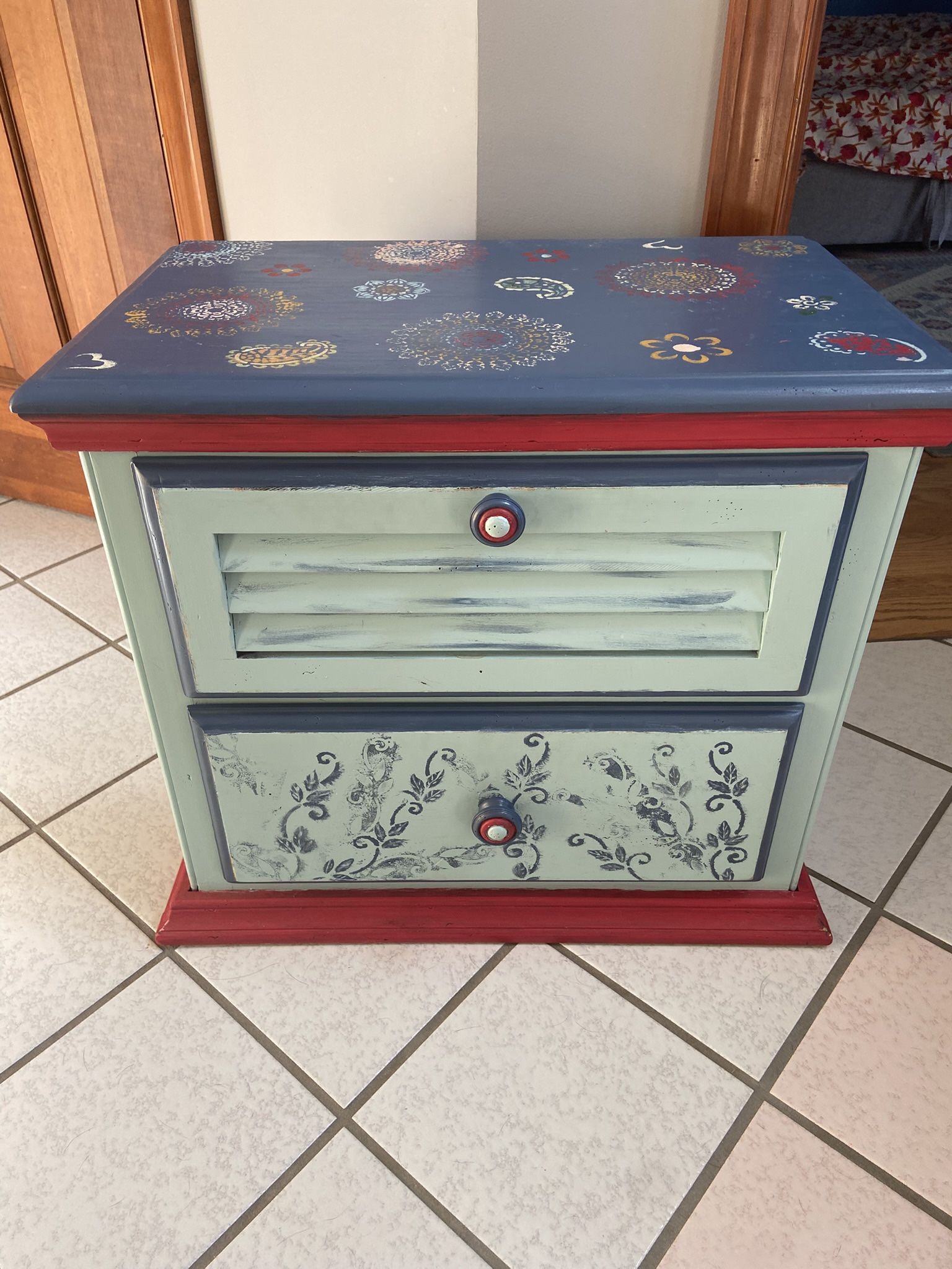 Boho Small Dresser End Table
