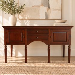Wood Buffet Credenza Cabinet with Drawers & Shelves Entryway Console Side Table Delivery Available