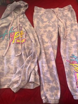 1 Pair - Sweatpants and hoodie Hype House- Light purple/ pink