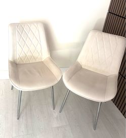 2 VELVETY MICROFIBER CHAIRS
