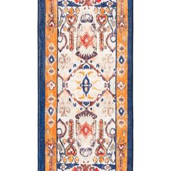 Phantoscope Hallway Runner Rug 2'x10' - Long Rug Runner Boho Washable Non-Slip Carpet for Kitchen Entryway Laundry Bedroom, Ultra-Thin Runners Vintage