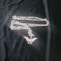 Silver Chain With Eagle Pendent 
