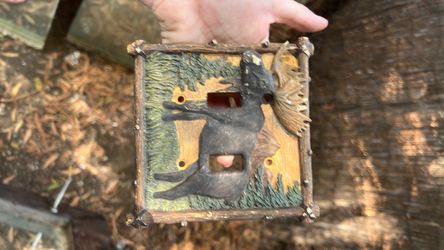 Moose Decorative Double Light Switch Cover