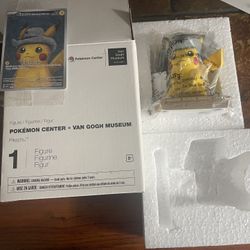  Sealed Pikachu Van Gogh promo Card ( Also Have Statue Figure) “”Looking To Trade”””