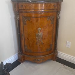 Antique Bronze Corner Cabinet 