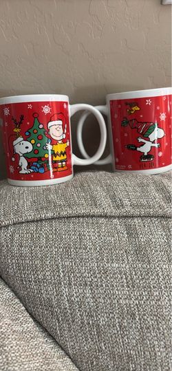Peanuts Christmas Coffee Mugs Set of 2