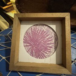 Small Handmade Purple String Art in Wooden Frame 