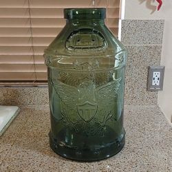 LARGE Vintage Libbey Glass Jug 5 Gallon BICENTENNIAL 1776 ~ 1976 Stars/ Eagles