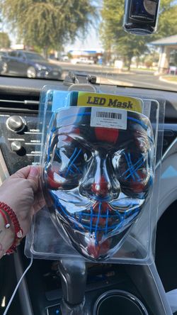 Blue LED Halloween Mask New in Package