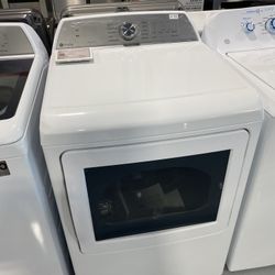GE Profile White 7.4 Cu. Ft. Aluminized Alloy Drum Electric Dryer With Sanitize Cycle And Sensor Dry