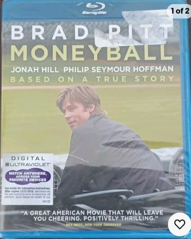 Moneyball (Blu-ray) Brand New-Unopened ~Digital Utraviolet ~Brad Pitt ! EXCELLENT