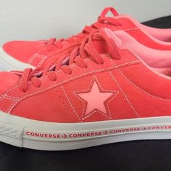 Mens 9.5  Womens 11.5 Converse One Star Suede OX Paradise Pink Shoes $70 159815C