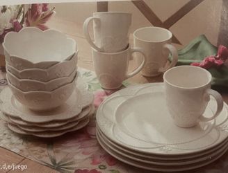 16 Pc Marbella White Set