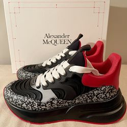 Red Alexander McQueen Oversized Runner Sneakers
