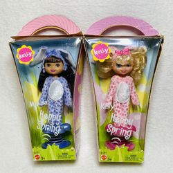 Y2K 2003 NIB Hoppy Spring Kelly Dolls Barbie Sister Kelly Dolls