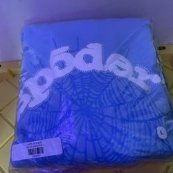 Large Sky Blue Sp5der Hoodie
