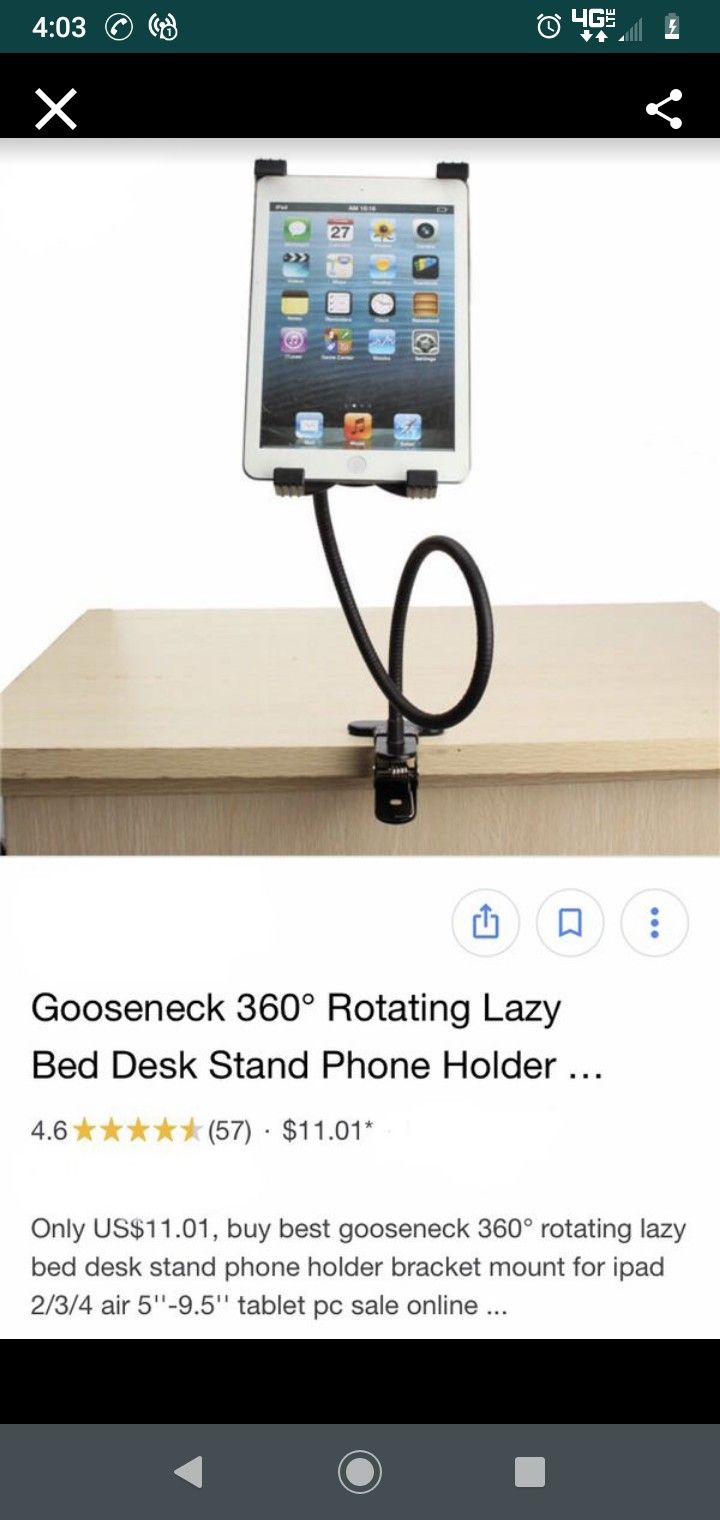 Lazy bed desk stand holder