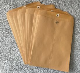 NEW! 25 Mead Mailing Envelopes Letter Heavy-Duty Gum Seal Clasp and eyelet Closure 32 lb brown Kraft