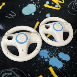 2 Nintendo Wii Wiimote Steering Wheels Original OEM Mario kart