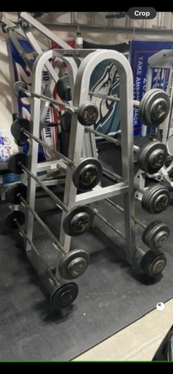 Fixed Barbells With Rack