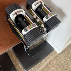 Powerblock U33 Urethane Adjustable Dumbbells With Stand 