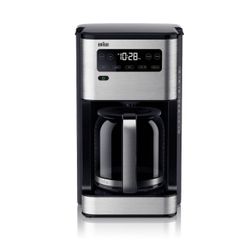 Braun PureFlavor 14c Drip Coffee Maker - Black: 1200W, 14 Cup Capacity, Automatic Shut-Off, Glass Carafe, Warming Plate