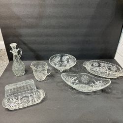 Vintage Crystal Star Of David Kitchen Set