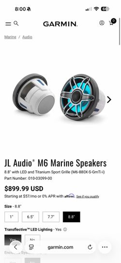 JL audio m6 8.8 gunmetal with Rgb lighting