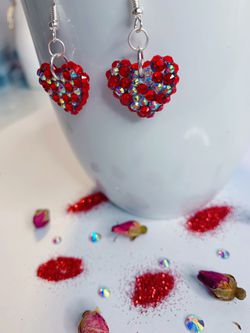Crystal love earrings