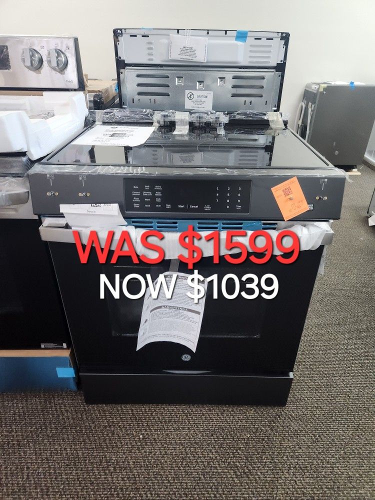 GE 30" SLIDE IN ELECTRIC CONVECTION RANGE WITH AIR FRY AND EASYWASH