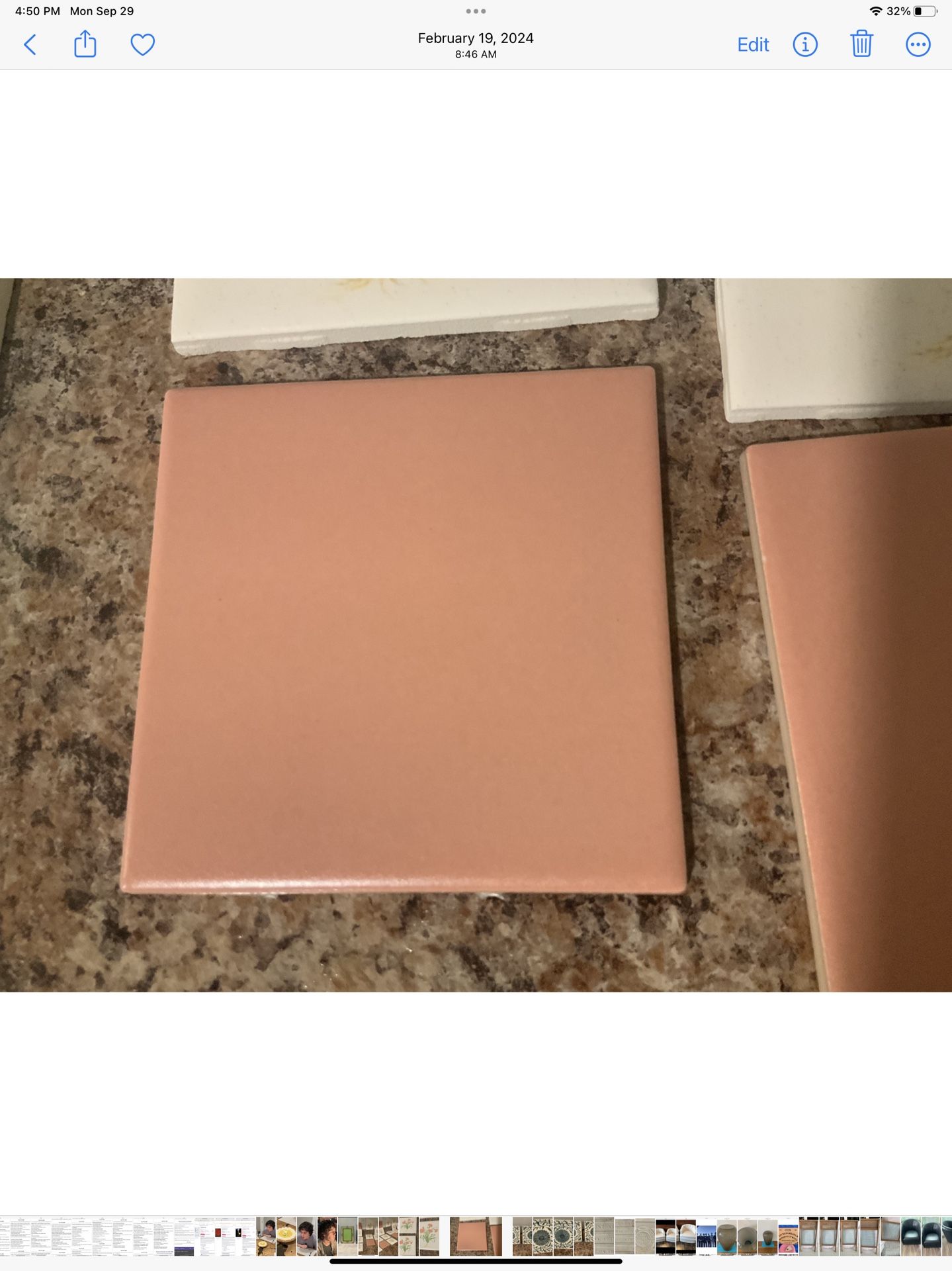 Left Over Tile. Dusty Rose. 1975. $30