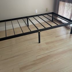 Twin Mattress and Metal Frame