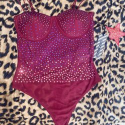Haute Monde Rhinestone Bodysuit 