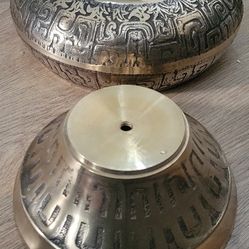 Moorish Mid-Century Modern Brass Bowl