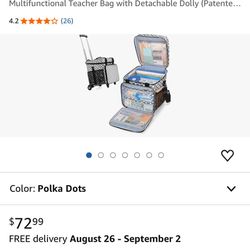 LUXJA Rolling Teacher Tote Bag