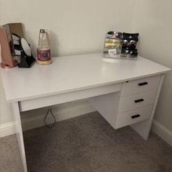 White Vanity Desk