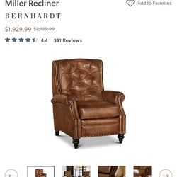 Bernhardt Leather Recliner