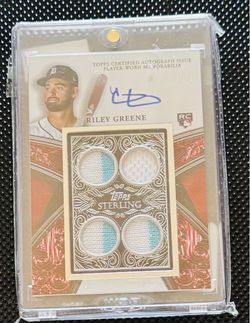 Riley Greene Topps Sterling RC Auto Quad Relic /5