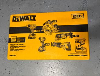 NEW 20V Cordless 5 Tool Combo Kit w/ 2x 5.0Ah Batteries + Charger