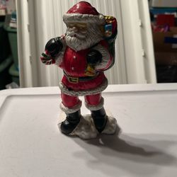 Vintage Cast Iron Santa Doorstop 